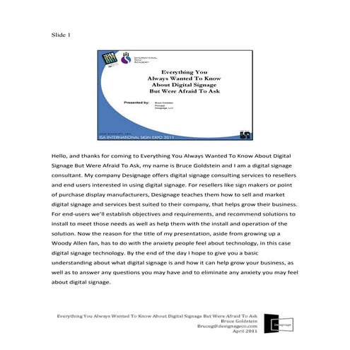 Everything You Always Wanted To Know About Digital Signage But Were Afraid To...