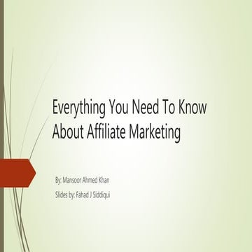 Everything You Need To Know About Affiliate Marketing