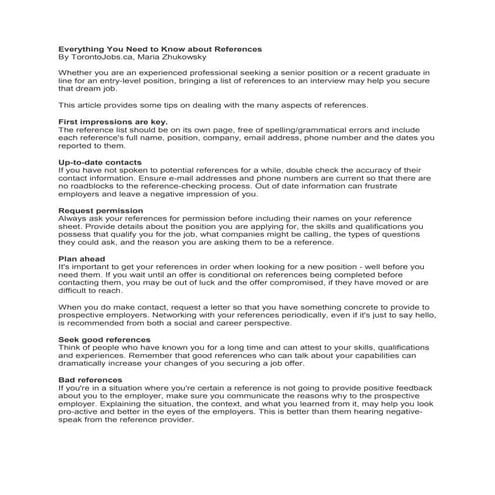 Everything you need to know about references