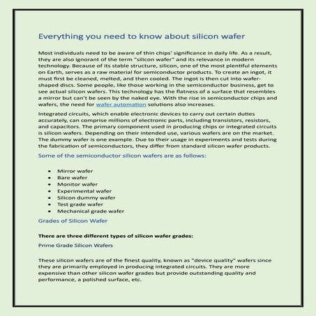 Everything you need to know about silicon wafer.pdf