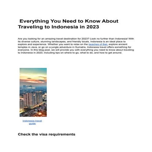 Everything You Need to Know About Traveling to Indonesia in 2023.pdf