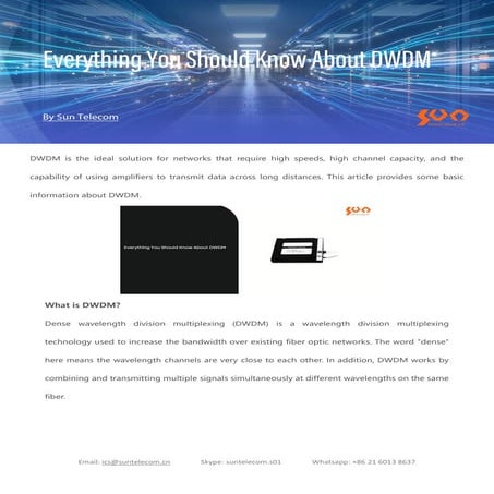 Everything You Should Know About DWDM