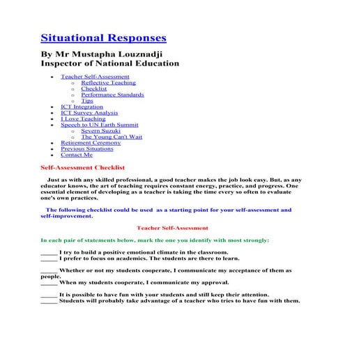 Eves self assessment