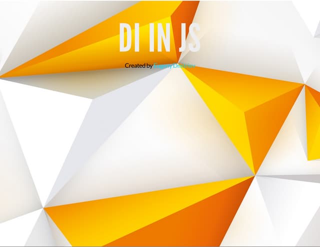 Dependency Injection Pattern in JavaScript, Speakers' Corner by Evgeny Dmitri...