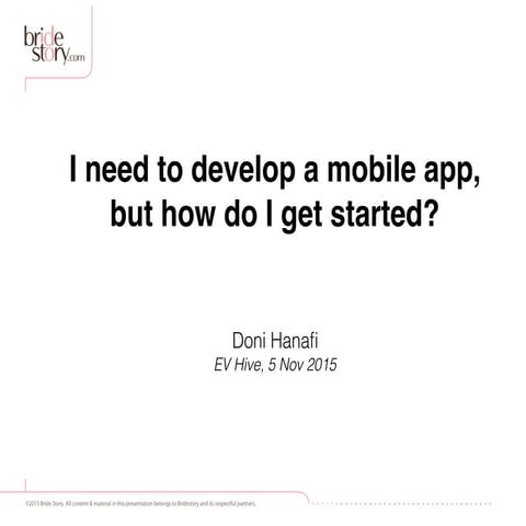  Tech Talk: I need to develop a mobile app, but how do I get started?