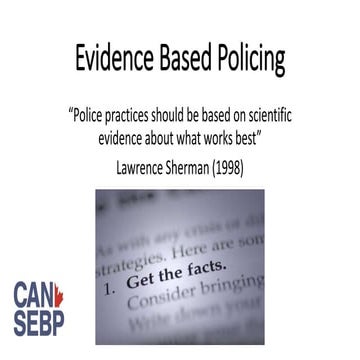 Evidence Based Policing - Intro