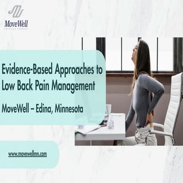 Evidence-Based Approaches to Low Back Pain Management | PDF