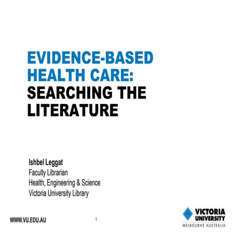 VU Library: Evidence-based practice tutorial