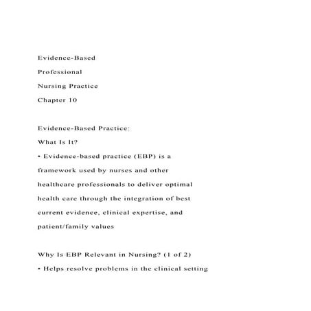 Evidence-Based Professional Nursing PracticeChapte.docx