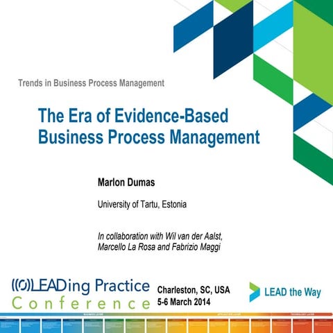 The Era of Evidence-Based Business Process Management by Marlon Dumas
