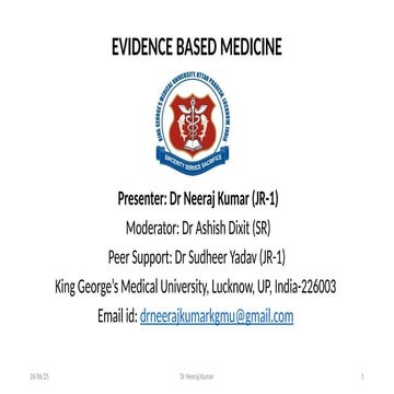 EVIDENCE BASED MEDICINE PPT FOR MEDICAL UG AND PG STUDENTS SPECIALLY ...