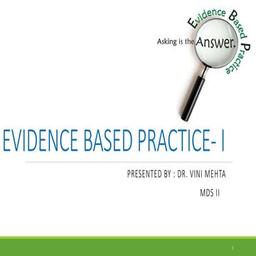 Evidence based practice