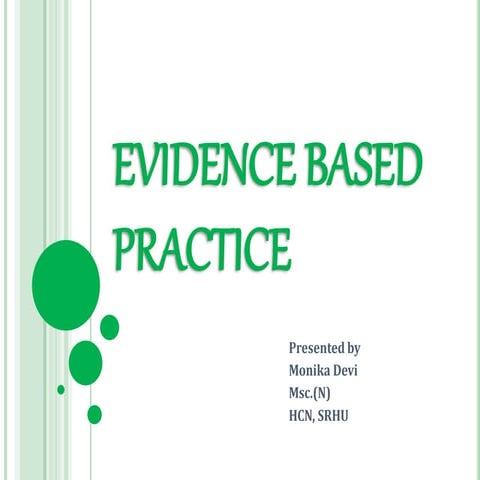 Evidence based practice
