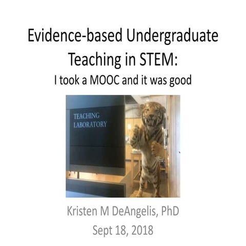Evidence-based STEM Undergraduate Teaching | PPTX