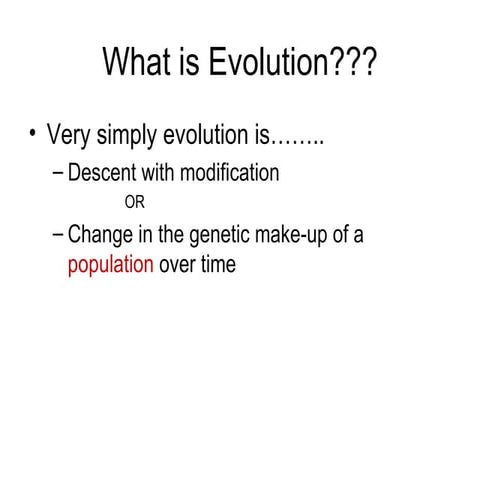 Evidence For Evolution