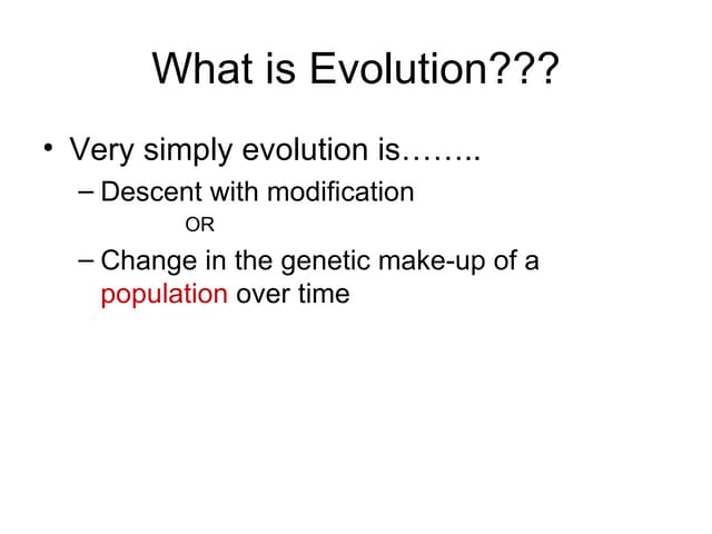 Evidence For Evolution