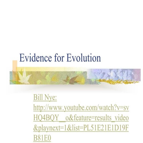Evidence for Evolution in the Environment.ppt