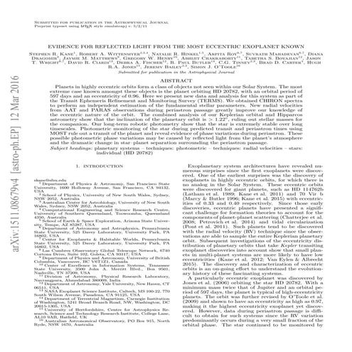 Evidence for reflected_lightfrom_the_most_eccentric_exoplanet_known