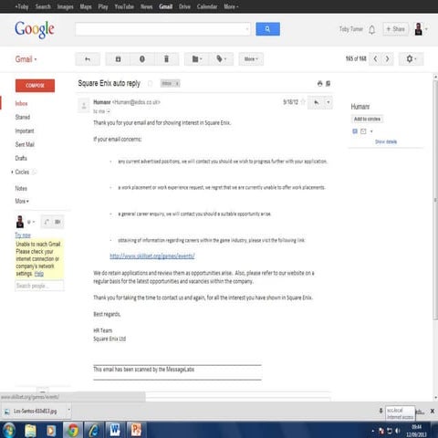 Evidence of email   replys