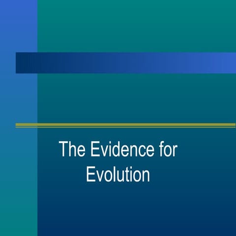 Evidence of evolution