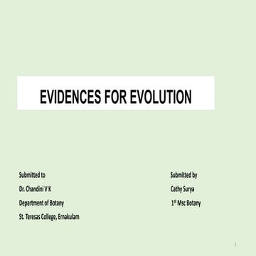 EVIDENCES FOR EVOLUTION...............pptx