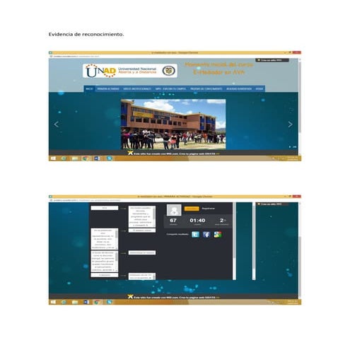 Evidencia de reconocimiento de wix entorno practico E-Mediador en AVa