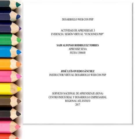Evidencia funciones con php