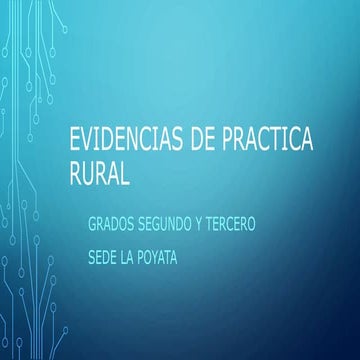 Evidencias de practica rural