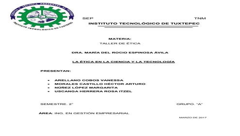 Unidad 2. La ética en la ciencia y la tecnología