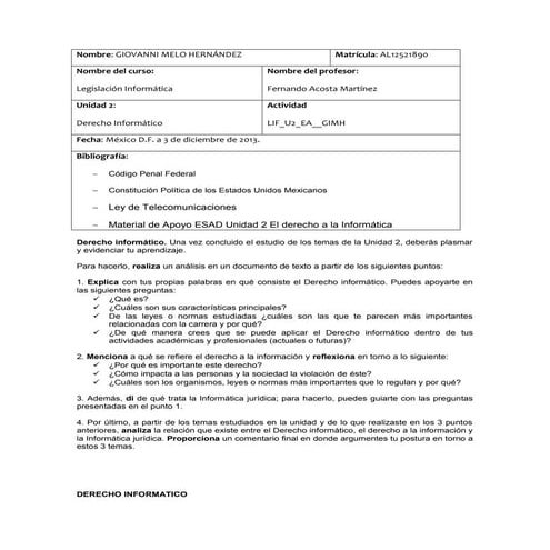 Descripción de casos de normatividad aplicables al usuario en la ...