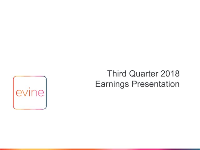 Evine earnings presentation f18 q3