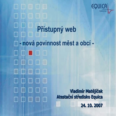 eVize 2007 - Přístupnost webových stránek