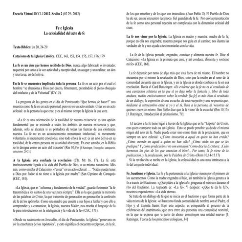 Evlj 2012 sesión 2 fe e iglesia