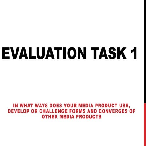 Evluation task 1 