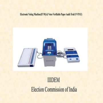 EVM document for VVPAT by Election Commission of India
