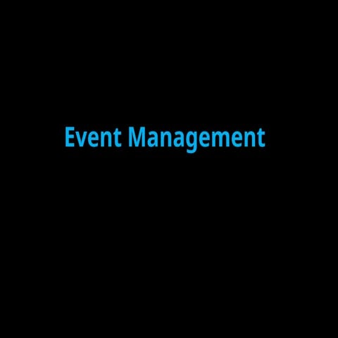 1.Event Management readiness on business