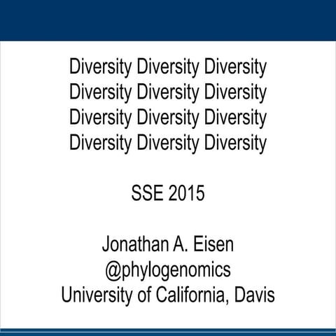 Diversity Diversity Diversity Diversity ....