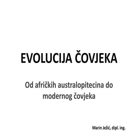 Evolucija čovjeka
