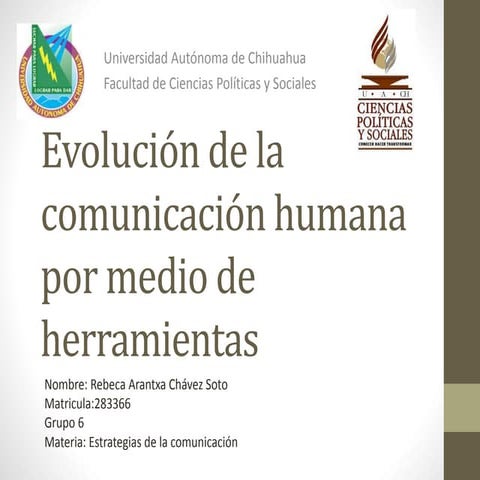 Evolución de la Comunicación por Medio de Herramientas