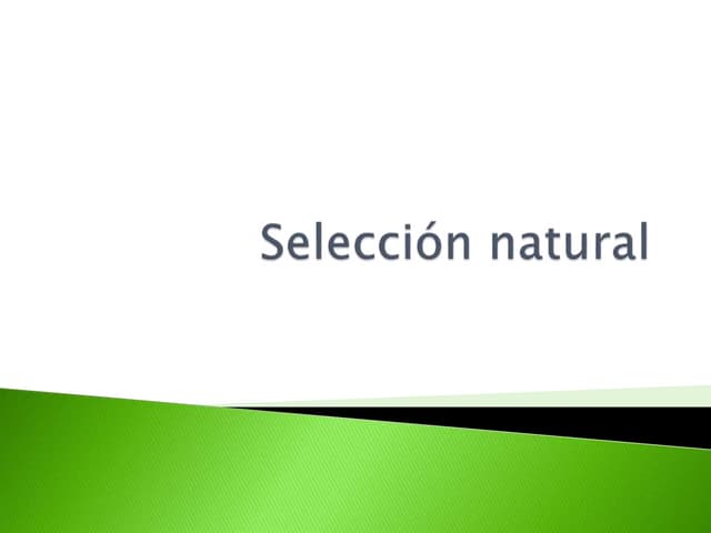 La selección natural