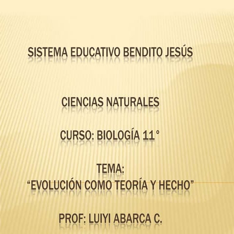 Evolución como teoría y hecho