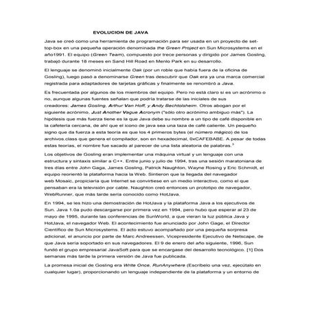 Linea del tiempo Java | PPTX