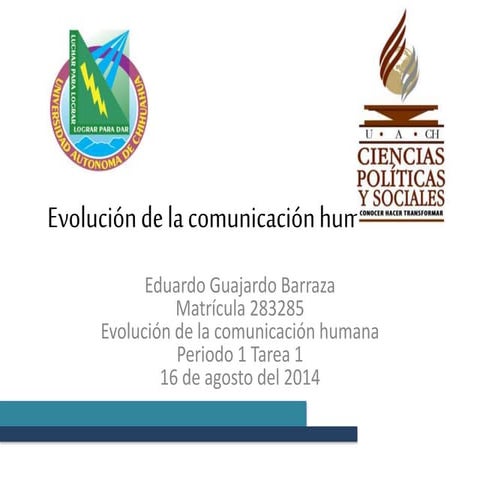 Evolución de la comunicación humana 