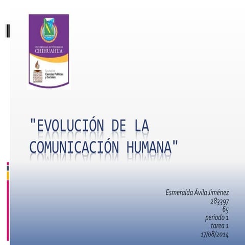 Evolución de la comunicación humana