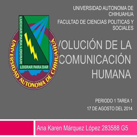 Evolución de la comunicación humana