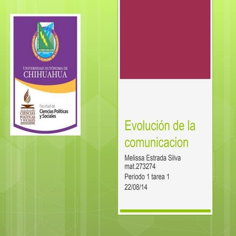 Evolución de la comunicacion Melly Silva