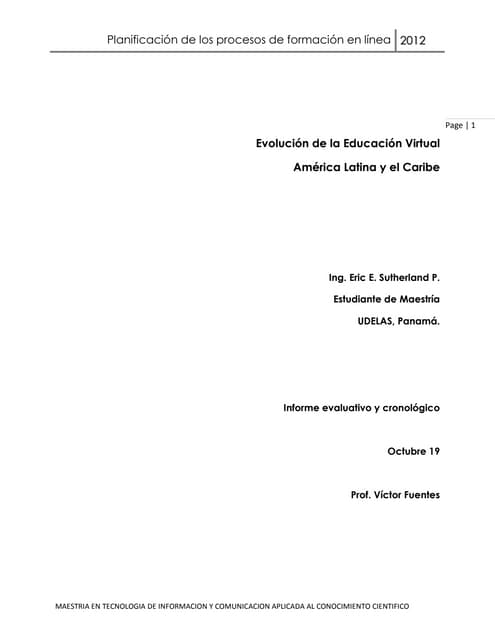Evolución de la educación virtual   america latina