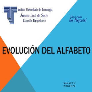 Evolución del alfabeto