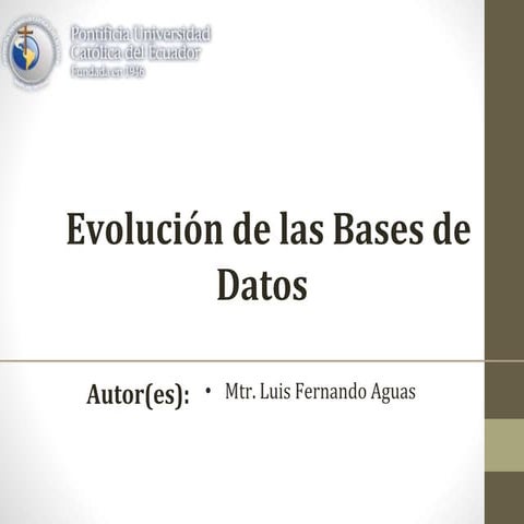 Aplicaciones Difusas: Evolución de las Bases de Datos