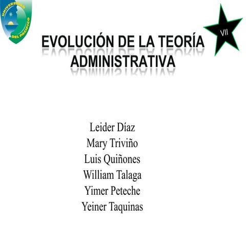 Evolución de la teoría administrativa
